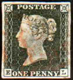 1840 Penny Black Stamp